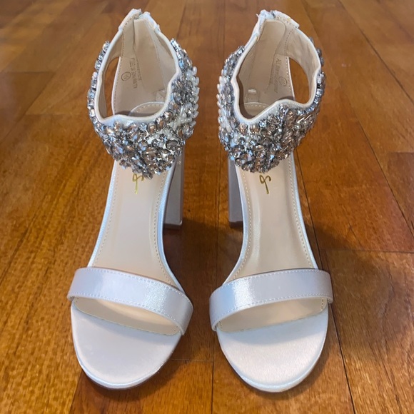 Lulu's Silver Embellished Heels - Picture 1 of 9